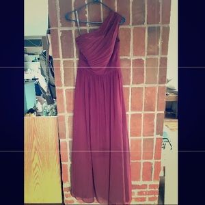 Burgundy Bridesmaid Gown